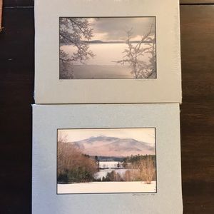 Pair of Matted, Signed Photographs of NH Winter